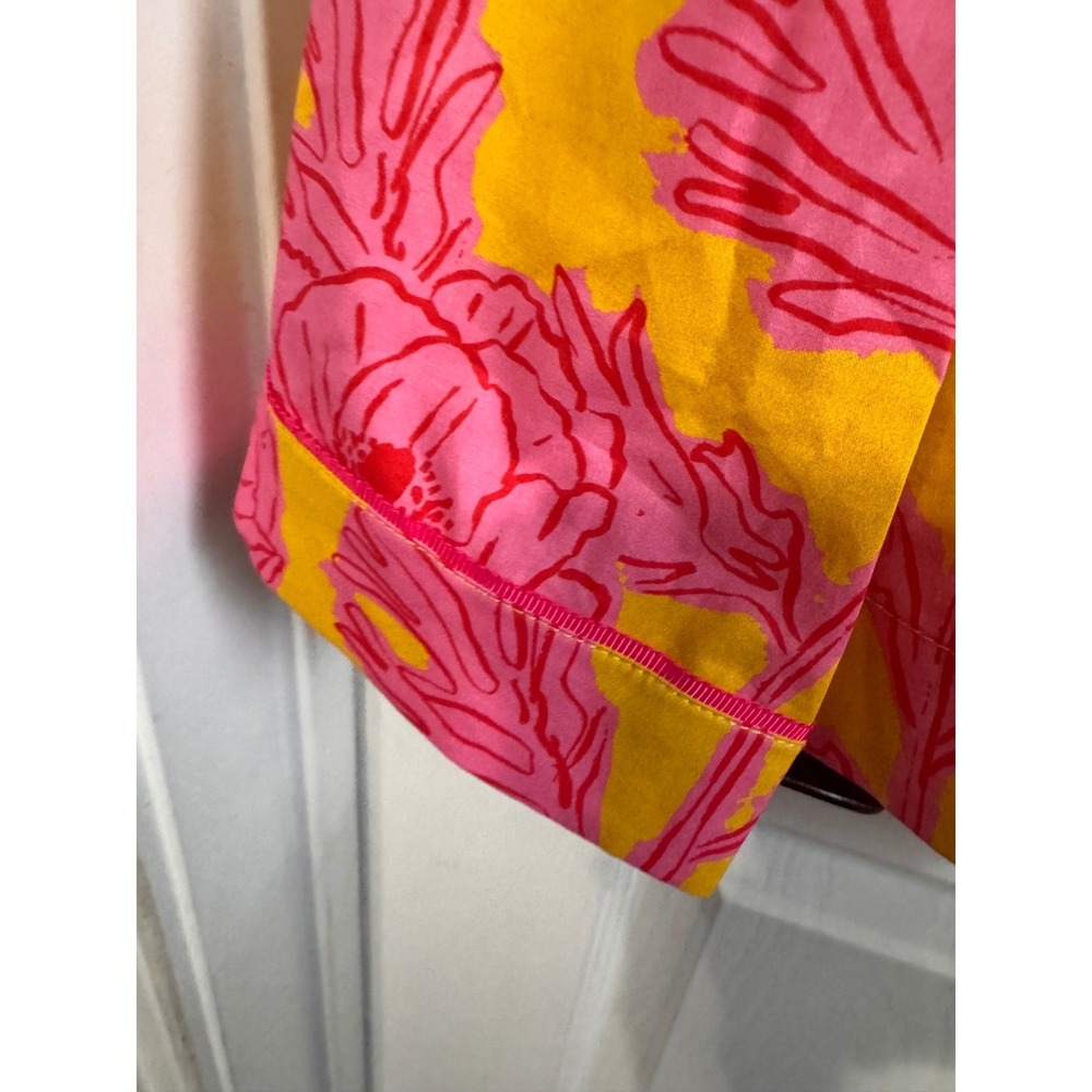 Mersea Over the Cotton Moon Block Poppy Pajama Set Travel Bag S NWT - Picture 6 of 10